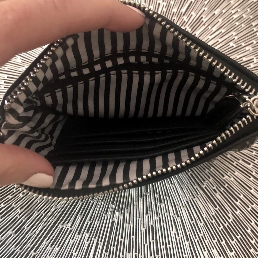 Black Embellished Clutch Wristlet